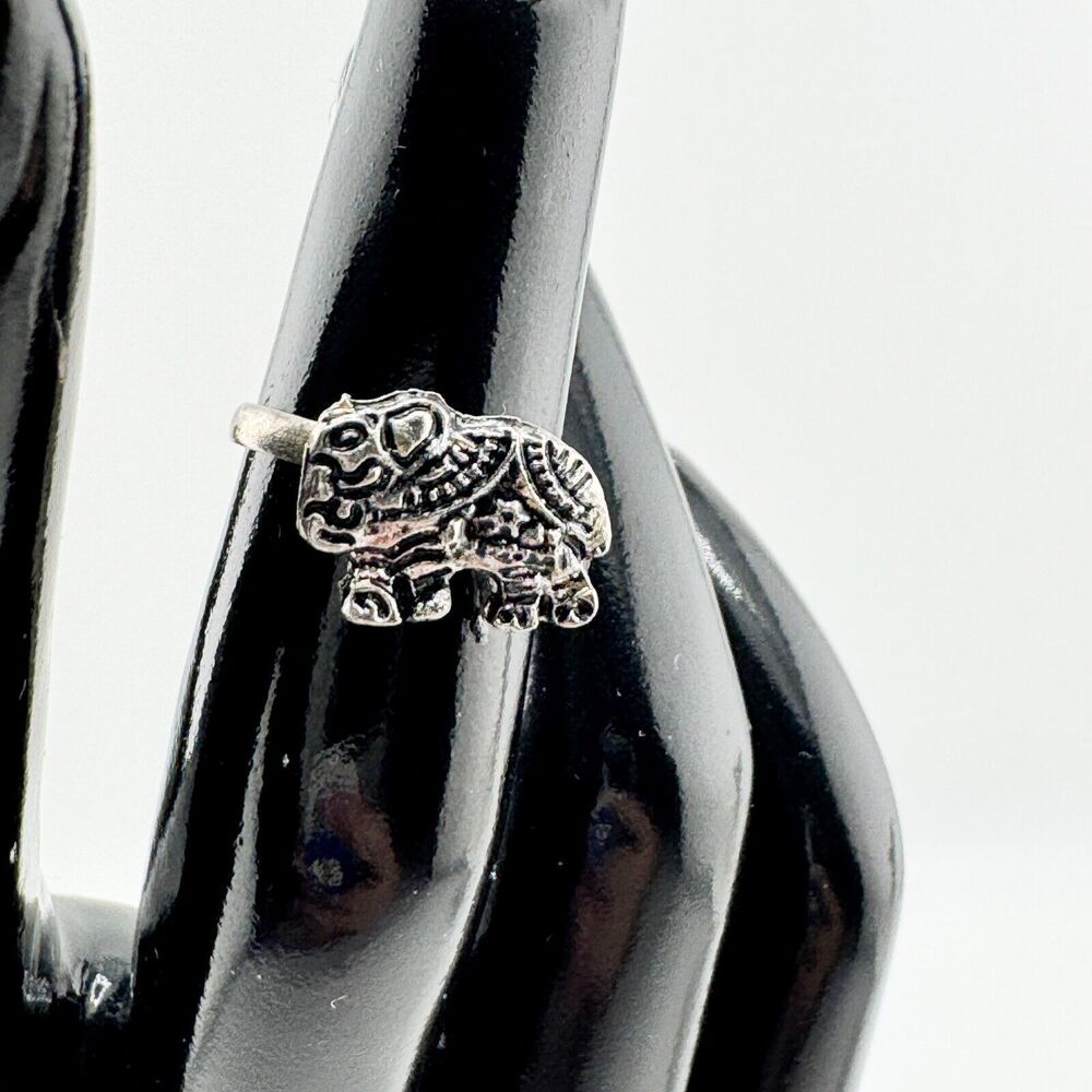 Vintage Elephant Ring Adjustable Retro Boho Spiritual Southwestern Size 4